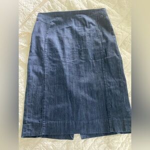 White House Black Market Denim Pencil Skirt – Size 8